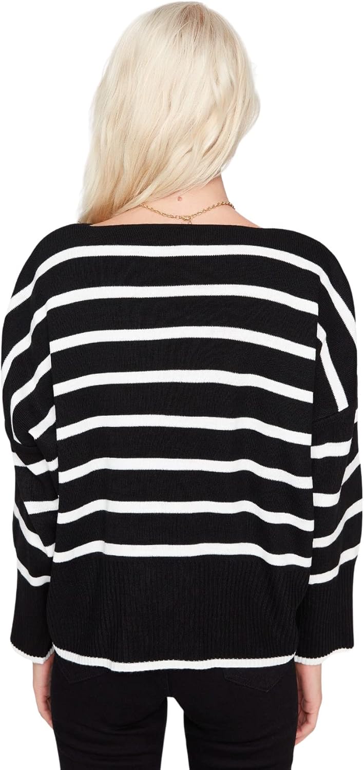 TRENDYOL Damen Normale Passform, Strickpullover mit V-Ausschnitt Pullover S Schwarz, S Schwarz