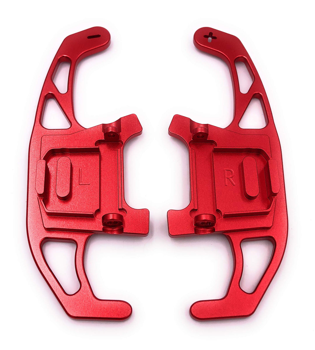 H-Customs Schaltwippen Replacement Shift Paddle kompatibel mit Golf 7 nur GTI R GTD Aluminium Rot