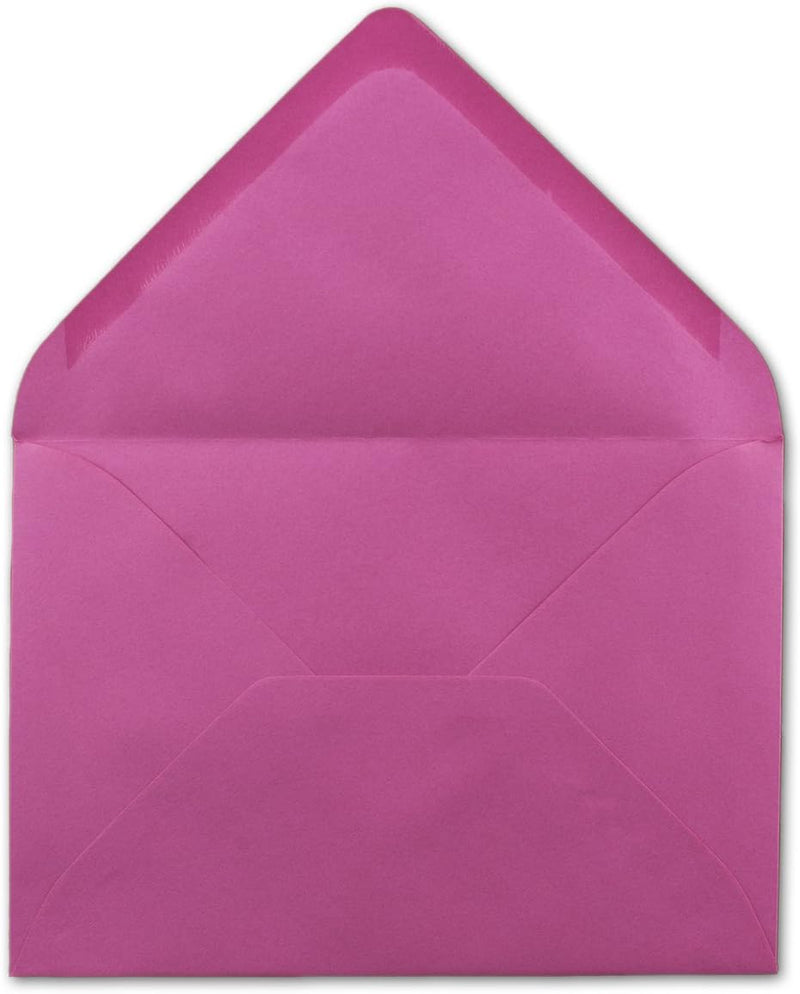 1000x Brief-Umschläge in Pink - 80 g/m² - Kuverts in DIN B6 Format 12,5 x 17,5 cm - Nassklebung ohne