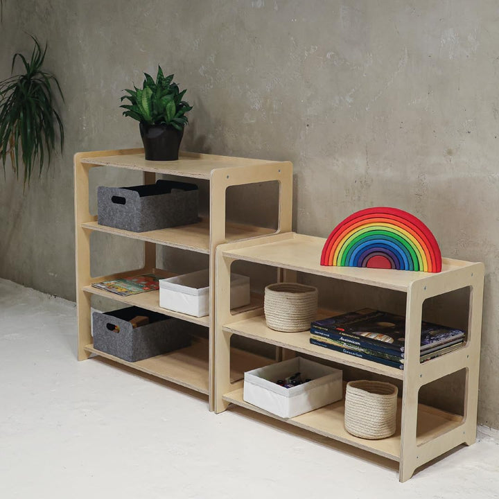 Montessori Regal für Kinderzimmer, Holz, Toy shelf for kids, Children's Room Shelf with 4 Shelves, B