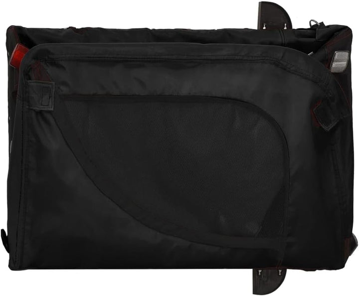 vidaXL Fahrradanhänger Hunde Grün und Schwarz Oxford-Gewebe & Eisen Schwarz 124 x 65 x 66 cm, Schwar