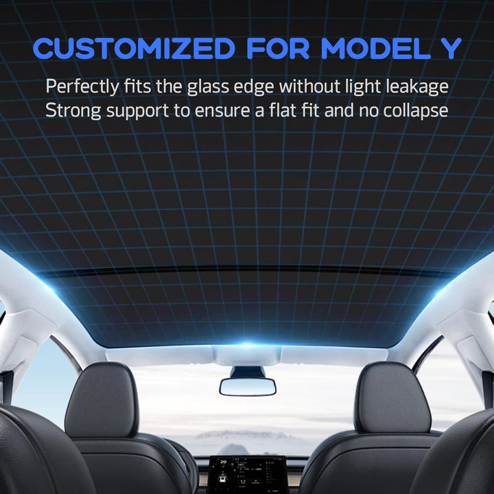 ThinsGo Tesla Model Y Sonnendach Sonnenschutz Abdeckung Blocks UV Strahlen Skylight Sonne UV Schutz
