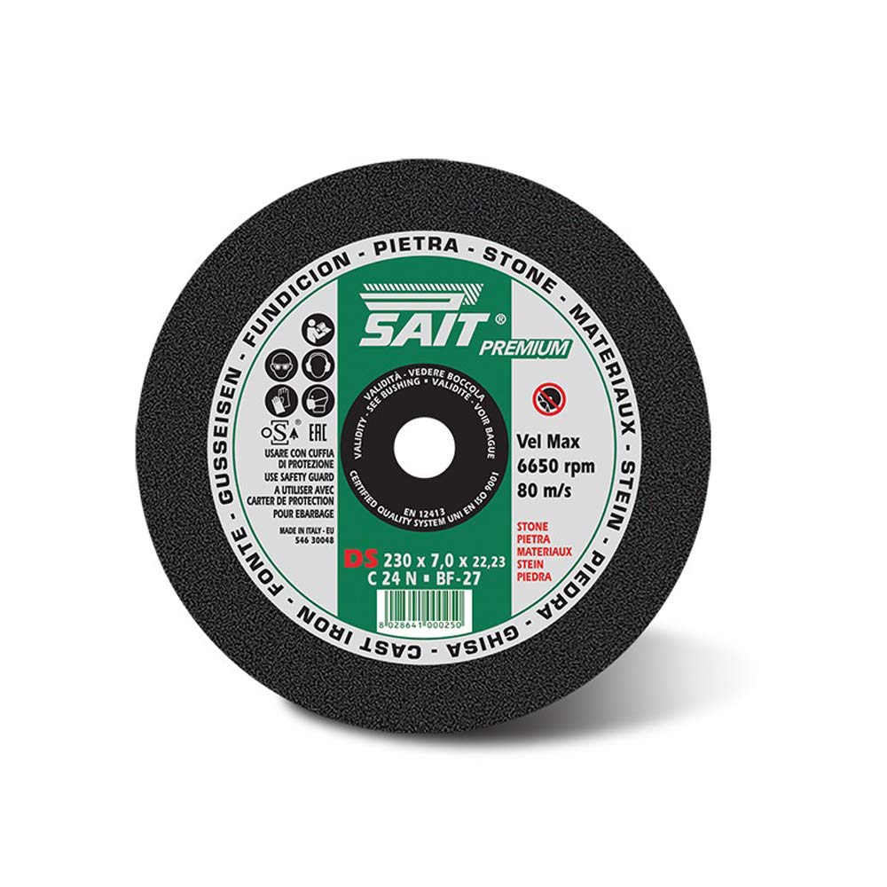 Sait 00025 PREMIUM-DS C 24 N Schruppscheibe mit Gekröptem Mittelteil, 230mm Durchmesser, 7mm Dicke,