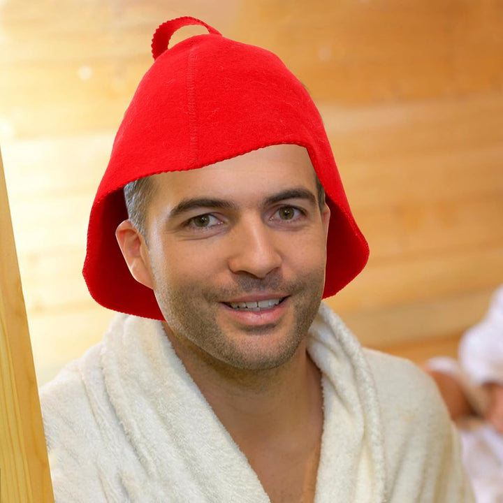 Healvian Eleganter Badehut Für Den Haushalt Weicher Saugfähiger Filz-saunahut Für Spa-Sauna-aktivitä