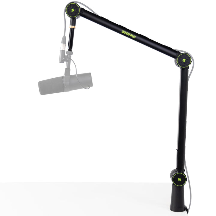 Shure by Gator Deluxe Podcast Gelenk-Mikrofonarm mit Kabelkanal, schwarz (SH-BROADCAST1)