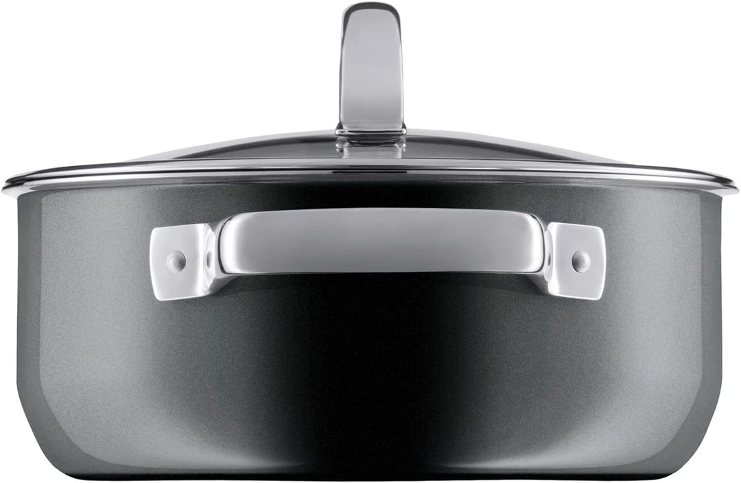 WMF Fusiontec Mineral Kochtopf klein 20cm, Glasdeckel, Bratentopf Induktion 2,4l, High-Tech Keramik,