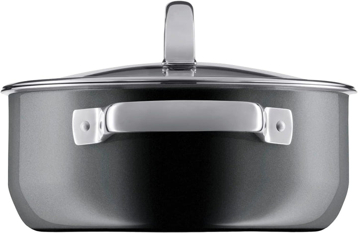 WMF Fusiontec Mineral Kochtopf klein 20cm, Glasdeckel, Bratentopf Induktion 2,4l, High-Tech Keramik,