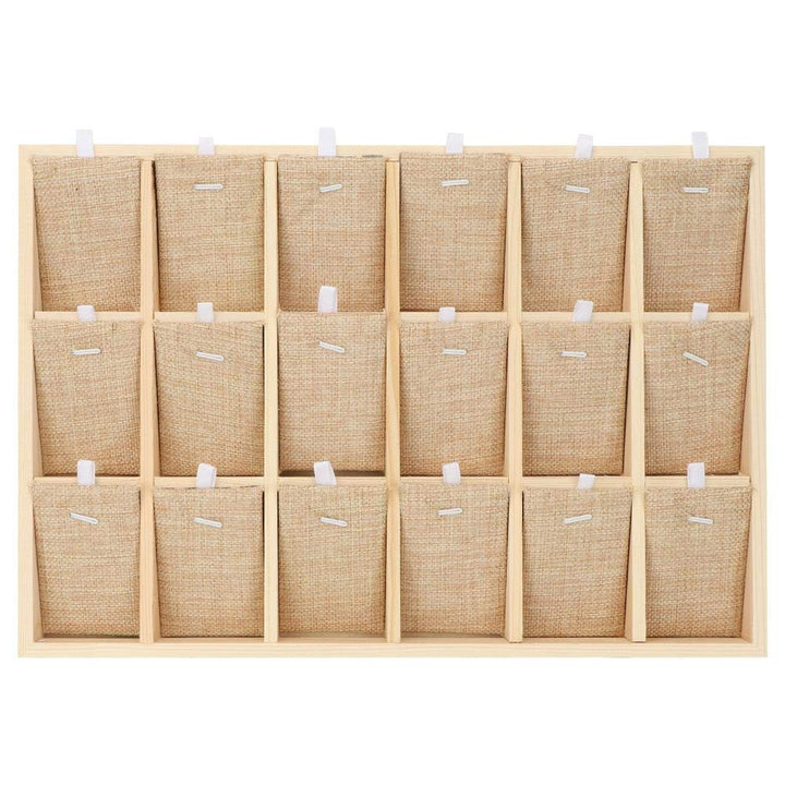 Zerodis Schmuckablage Holz Samt Tablett Vitrine Aufbewahrungskoffer Holz Samt Schmuck Display Schmuc