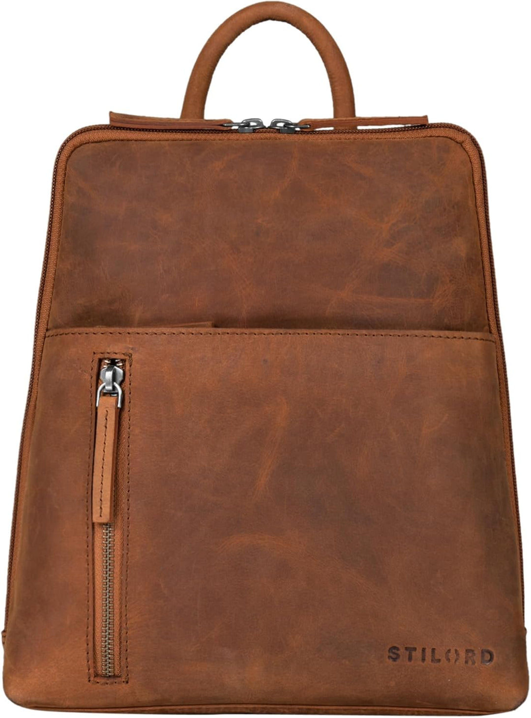 STILORD 'Holly' Rucksack Frauen Klein Leder Rucksackhandtasche Damen Lederrucksack für iPad und DIN