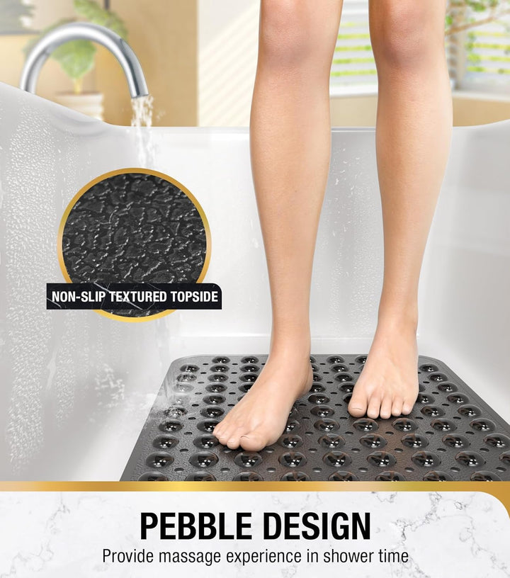 HITSLAM Badewannenmatte Rutschfest, 101 x 40cm Extra lange Antirutschmatte Badewanne, Duschmatte rut