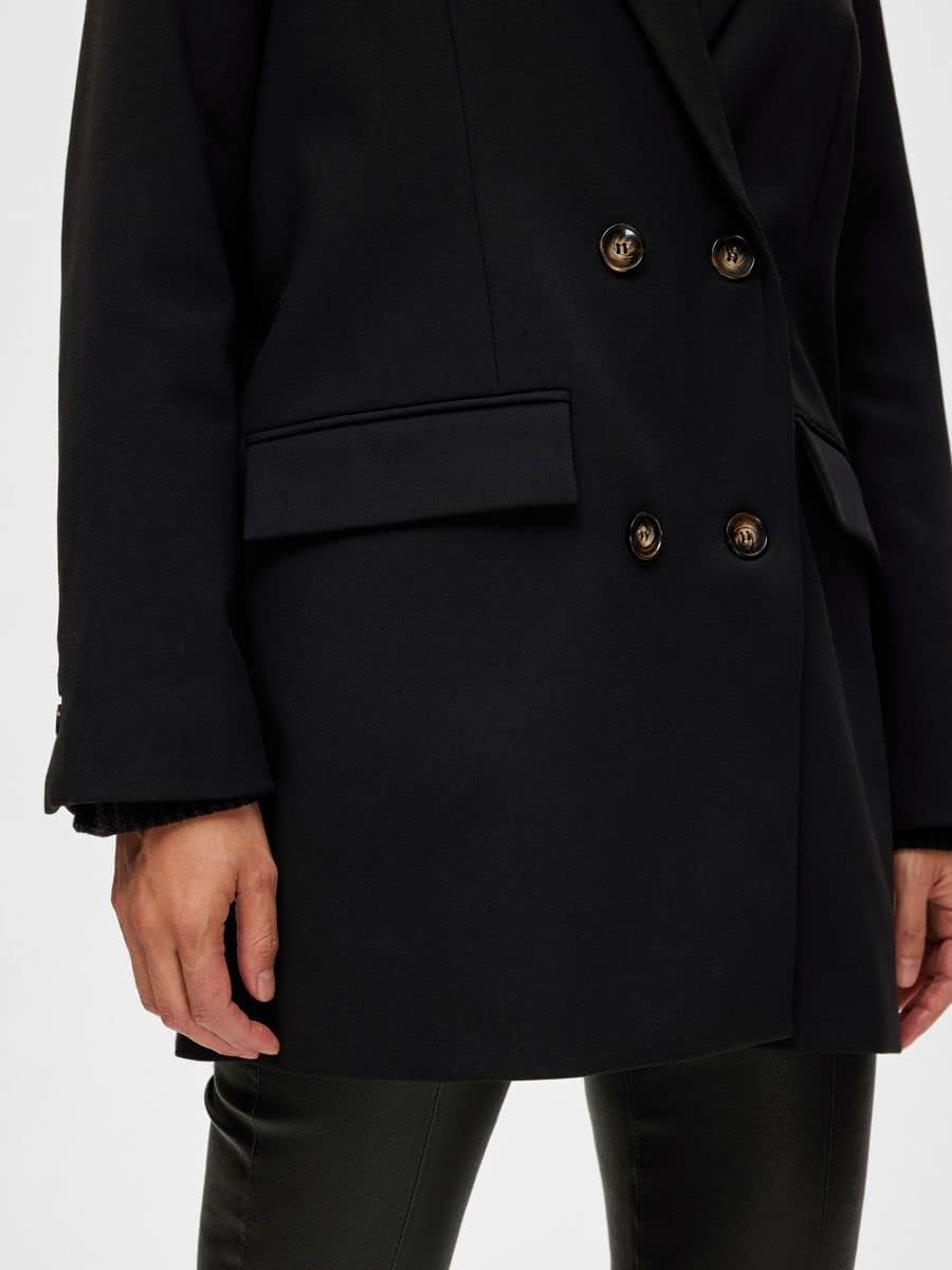 SELECTED FEMME Damen Slfmyla Ls Relaxed Noos Blazer 36 Schwarz, 36 Schwarz