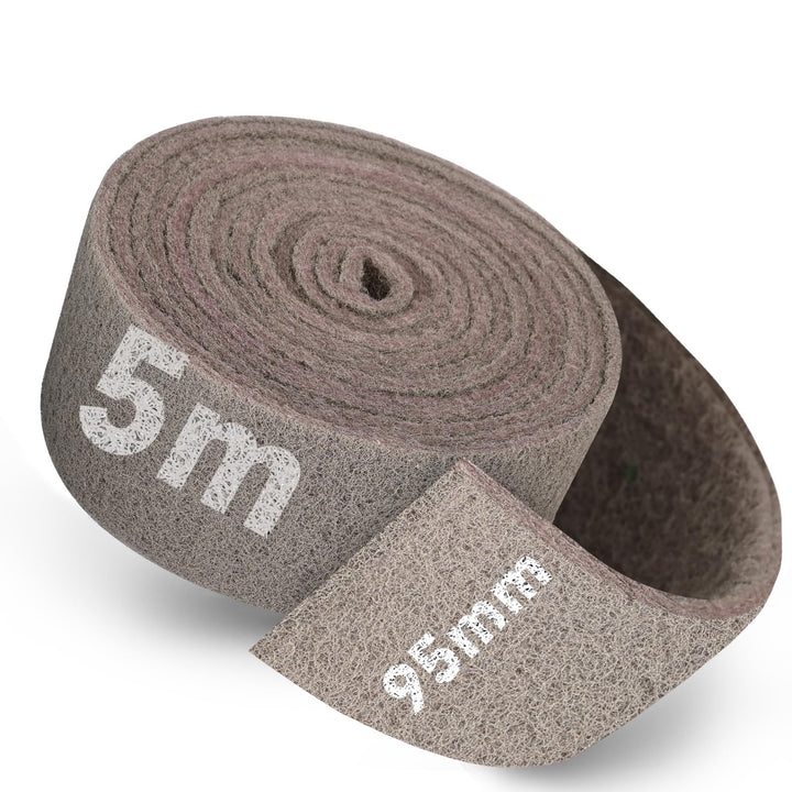 Schleifvlies Rolle 5 m x 95 mm Korn 2500, Schleifpad/Schleiffleece für Holz, Edelstahl, Metall und S