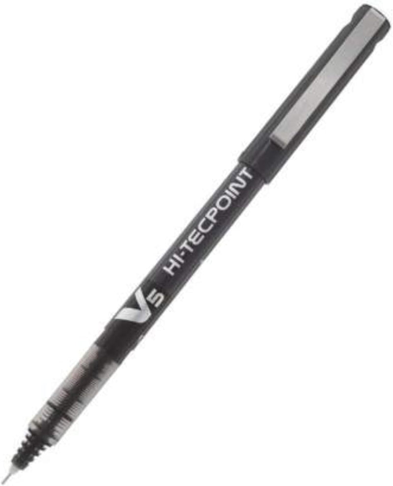 Pilot V5 Hi-Tecpoint Tintenroller (Nadelspitze, Flüssigtinte) 12 Stück schwarz Schwarz 12 Stück (1er