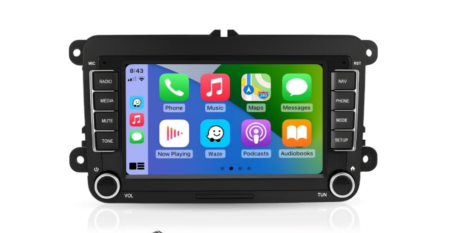 7-Zoll-Display-Autoradio für Volkswagen Seat Golf Passat Jetta Beetle Tiguan Touran EOS Skoda Seat D