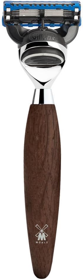 MÜHLE Nassrasierer - Kosmo Serie - kompatibel mit Gillette-Klingen - Mooreiche