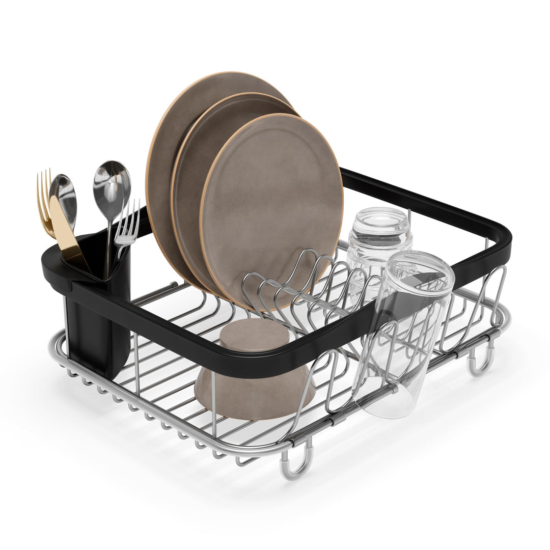Umbra Multi-Use Dish Rack Black Sinkin multifunktionaler Geschirrständer Schwarz/Nickel, Metall, Gro