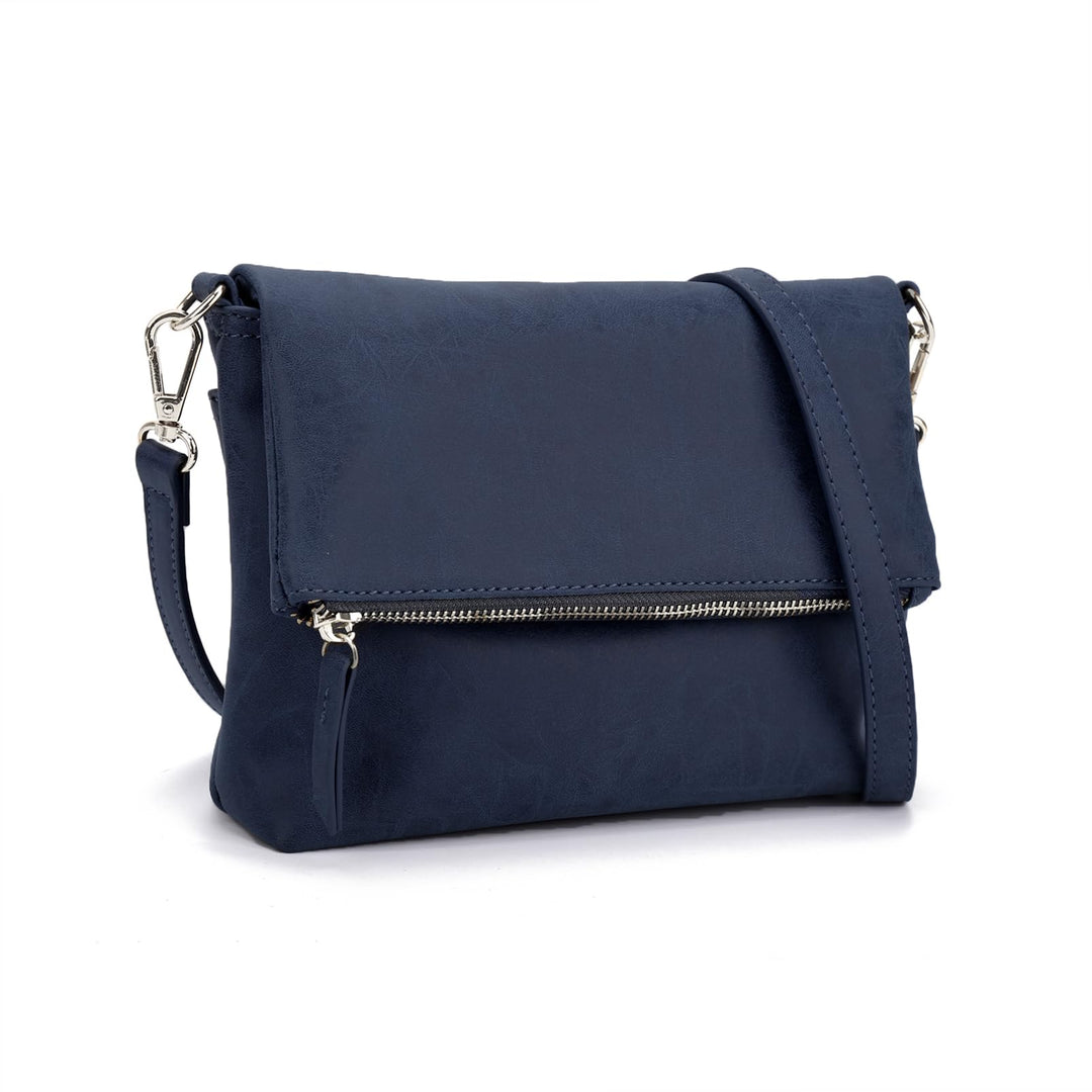 Gladdon Umhängetasche damen,Schultertasche mit Reissverschluss, Crossbody Tasche, Leder Handtasche K