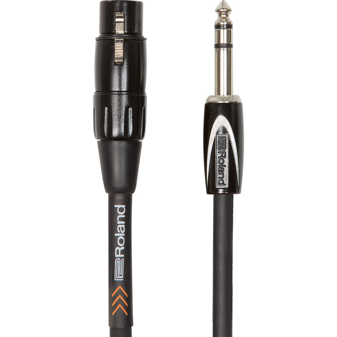 Roland Black-Serie symmetrisches Verbindungskabel – 6,3-mm-TRS-Klinke (männlich) auf XLR (weiblich),