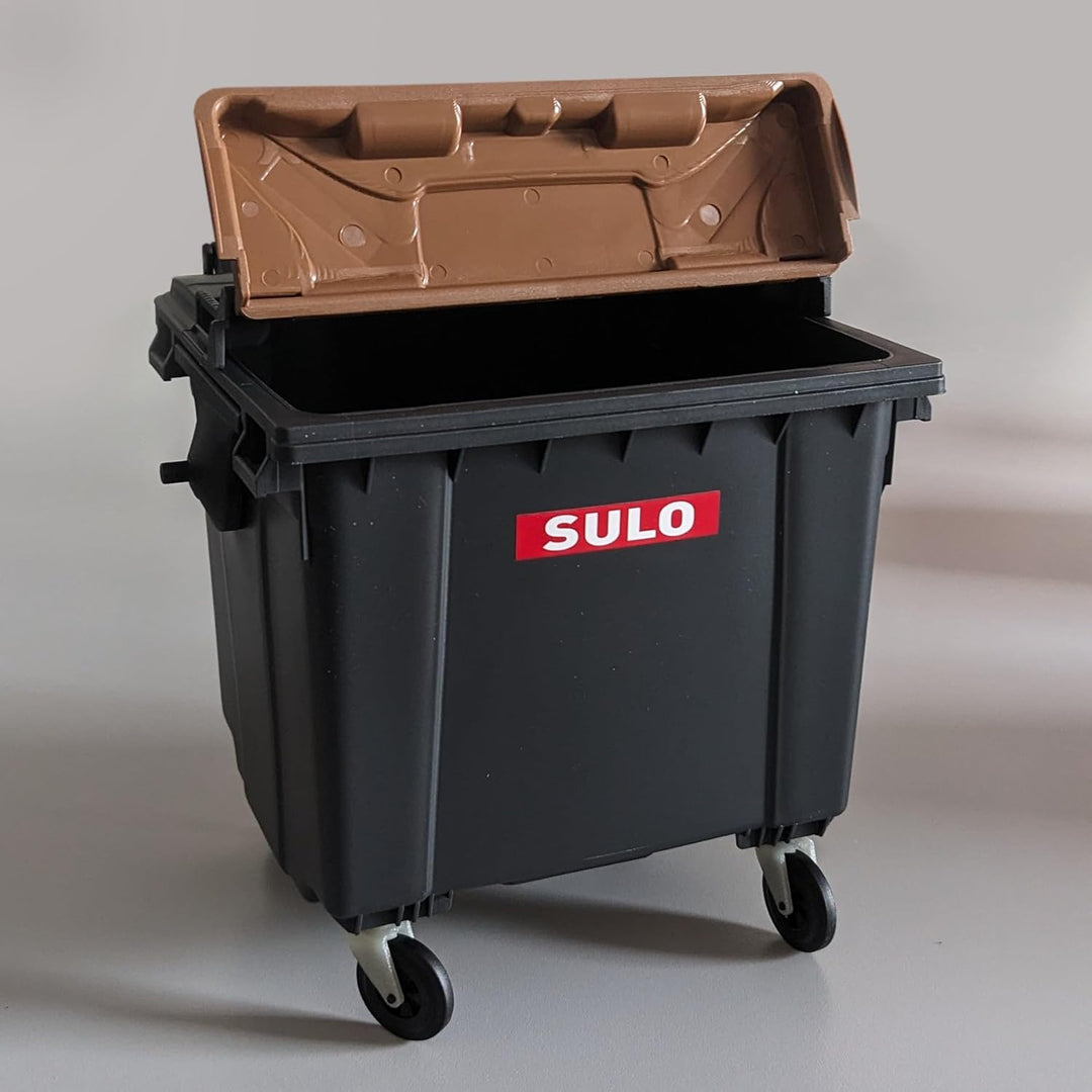 Sulo Mini Mülltonne Container 1100L Nachbildung | Tisch-Mülleimer Klein | Desktop Büro Schreibtisch