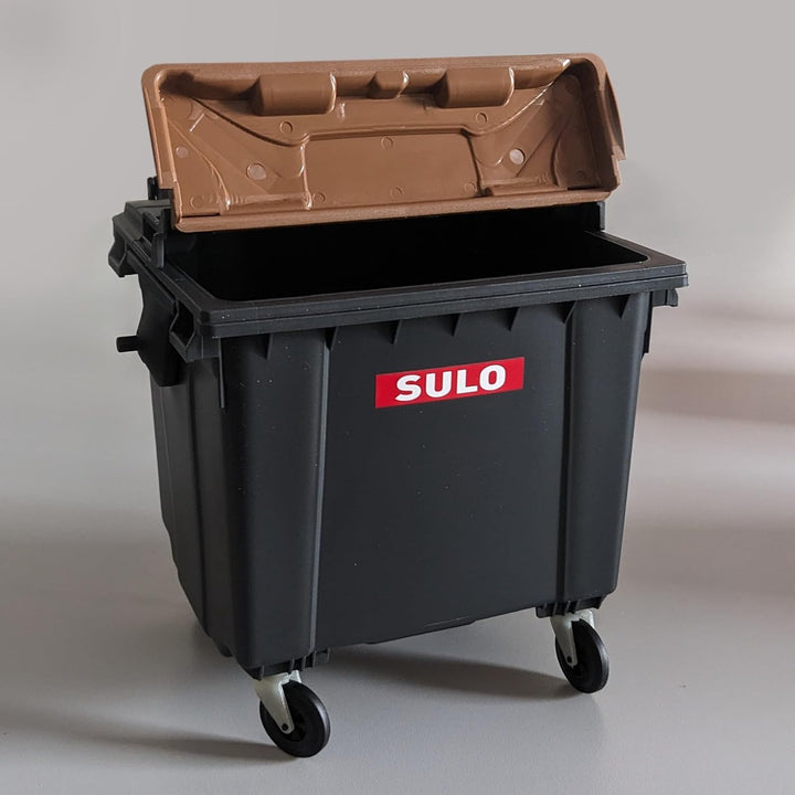 Sulo Mini Mülltonne Container 1100L Nachbildung | Tisch-Mülleimer Klein | Desktop Büro Schreibtisch