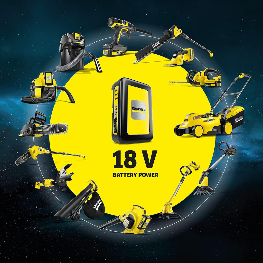 Kärcher 18 V Starter Kit 18/25, 18 V/2,5 Ah Akku mit Schnellladegerät, Lithium-Ionen-Akku, Ladezeit: