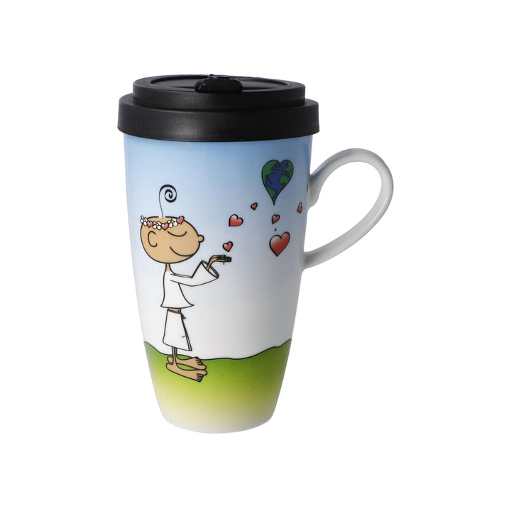 Kaffee to go LIFE IS BEAUTIFUL mehrfarbig 500ml Goebel Porzellan