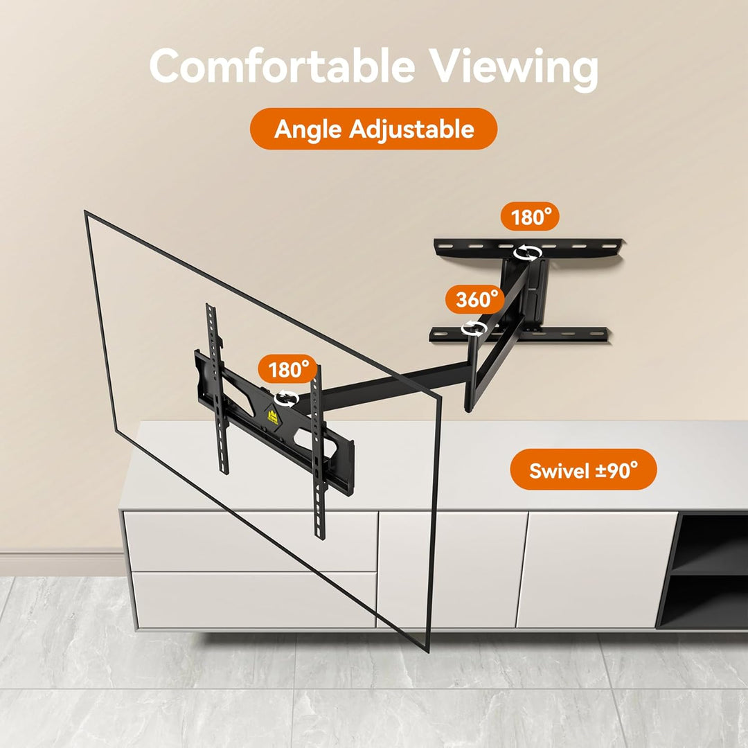 TV Wandhalterung Schwenkbar 90 Grad FORGING MOUNT TV Halterung für 32-65 Zoll Fernseher, 910mm Extra