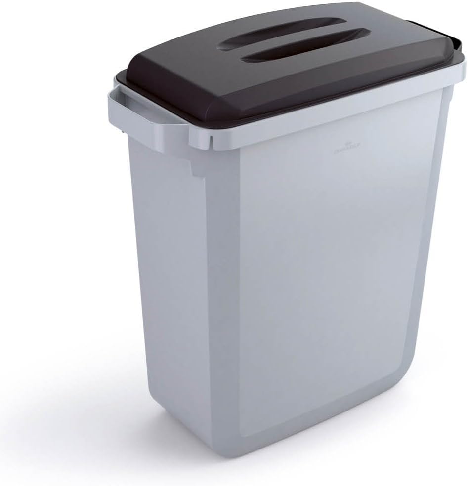 DURABLE Abfalleimer DURABIN VEH2012029 60l grau +Deckel sw