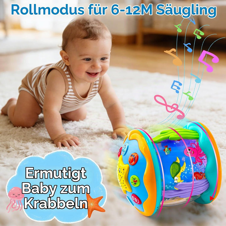 Baby Spielzeug ab 1 2 Jahr mit Musik &amp; Licht, Musikalische Montessori Babyspielzeug ab 6 9 12 18 Mon