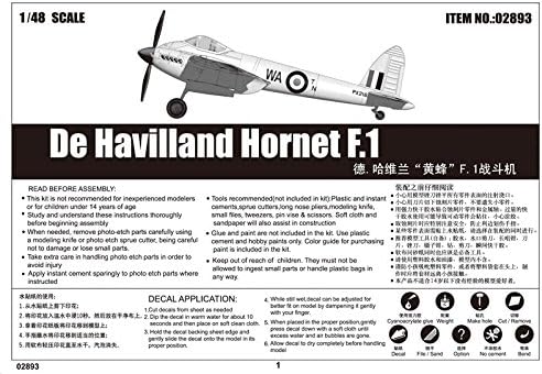 Trumpeter 02893 - Modellbausatz DE Havilland Hornet F1