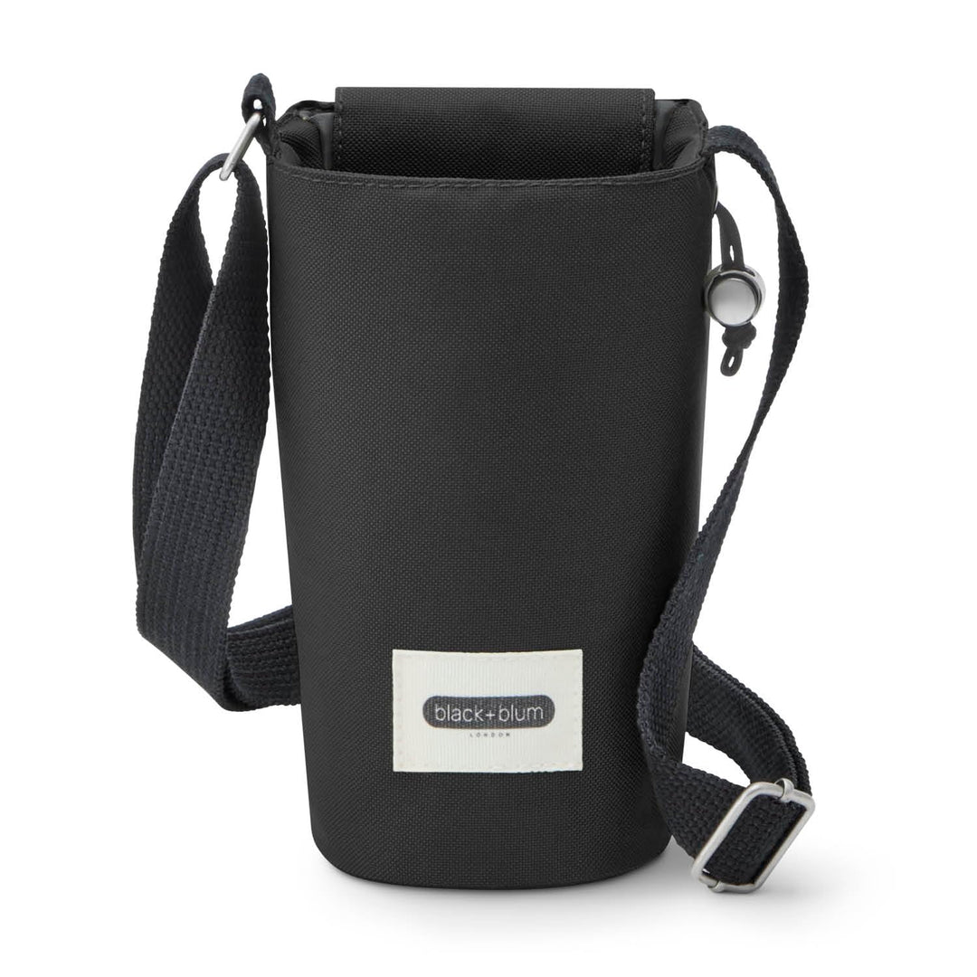 BLACK + BLUM Isolierte Flaschen-Tasche, Schwarz, Nachhaltige Lunchbag aus recyceltem PET, Perfekt fü