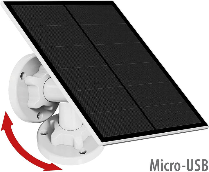 revolt MicroUSB Solarpanel: Solarpanel für Akku-IP-Kameras mit Micro-USB, 5 W, 5 V, IP65 (Solarpanel