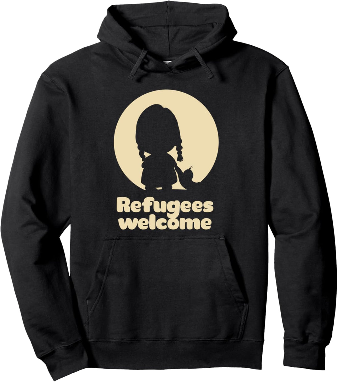 Niedliches Refugees Welcome Statement Pullover Hoodie