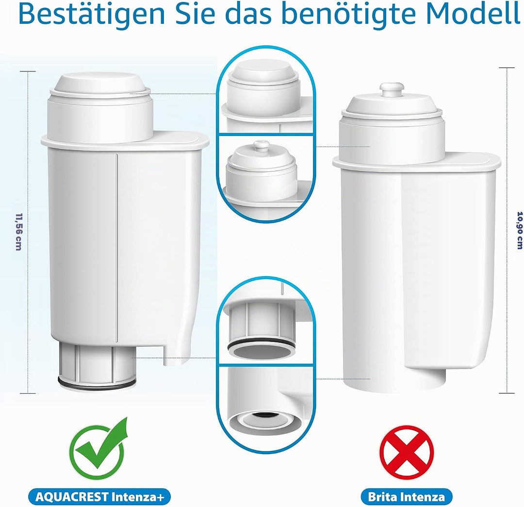 AQUA CREST Ersatzwasserfilter für Saeco® Brita® Intenza+, Philips® Saeco® CA6702/00, Gaggia® Mavea®,