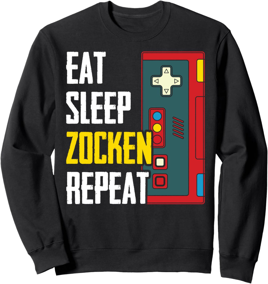 Zocker Alltag Videospiel Gamer Nerd Lustiges Gaming Sweatshirt