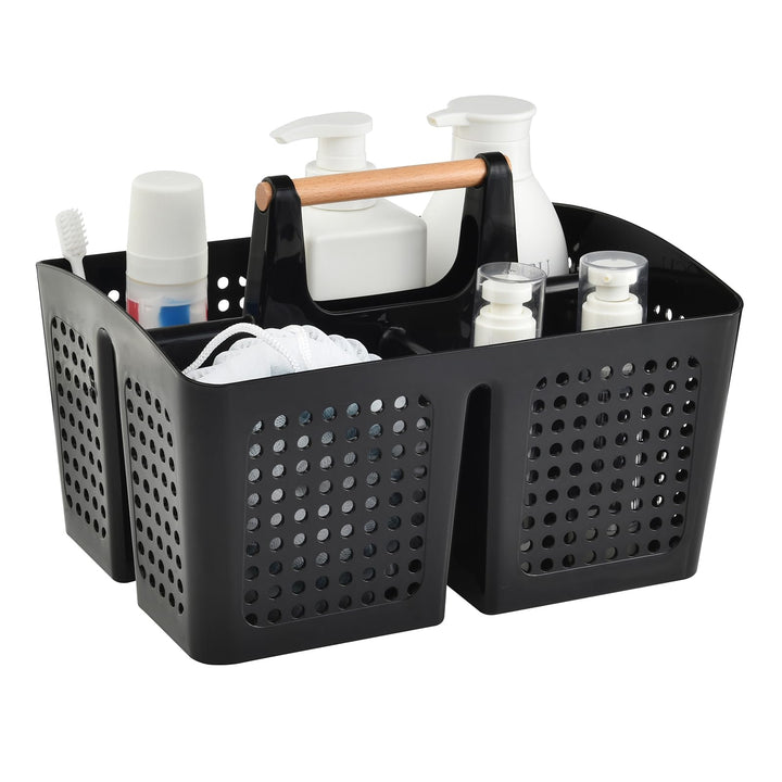 VITEVER Portable Dusche Caddy Korb mit Fächern, Kunststoff geteilt Reinigung Caddy Organizer Storage