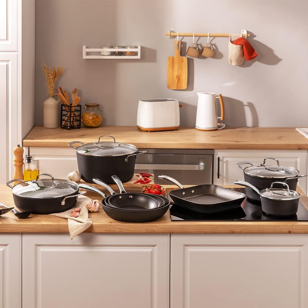 Cecotec Sartenset Polka Fantasy 20-24 Bucket Silver, Durchmesser 20-24 cm, Geschmiedetes Aluminium,