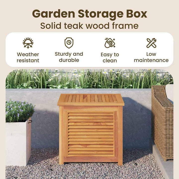 vidaXL Gartenbox, Auflagenbox mit PE-Beutel Stauraum, Kissenbox Latten-Design, Aufbewahrungsbox Gart