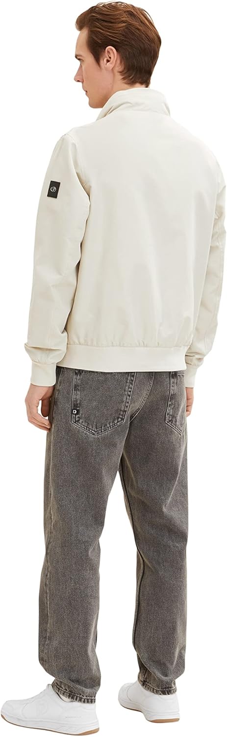 TOM TAILOR Herren Blouson Jacke mit Stehkragen L 26199 - Beige Alfalfa, L 26199 - Beige Alfalfa