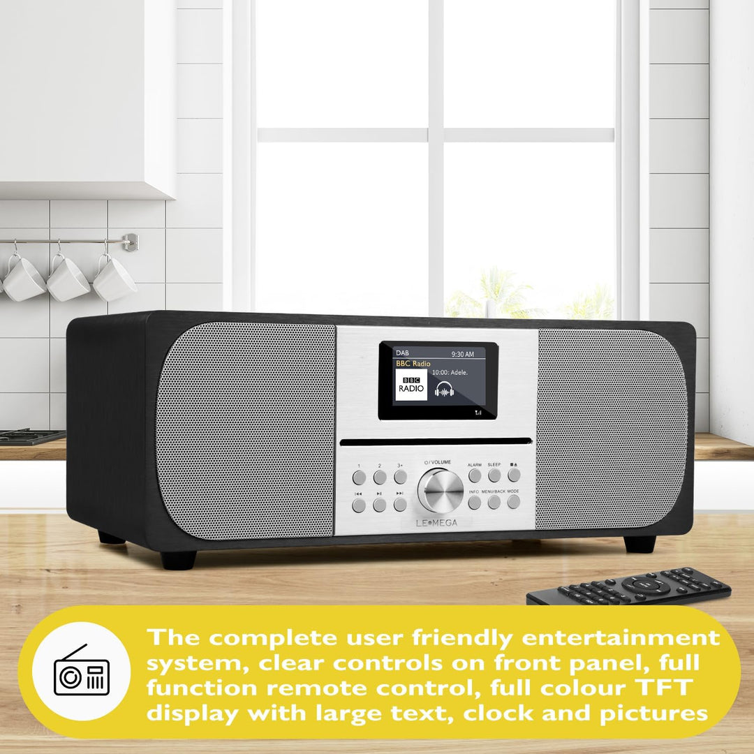 Stereo Digitalradio CD-Player | HiFi-System | DAB+, USB MP3, Bluetooth5.3, UKW | Leistungsstarkes St