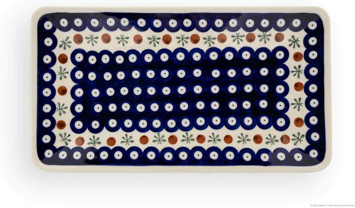 Bunzlauer Keramik Sushi-Teller gross 29,8x16,1x2,8 cm, Dekor 41