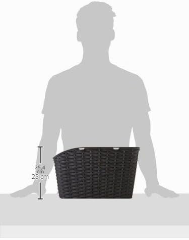 Basil Weave WP Hinterradkorb Schwarz, Schwarz