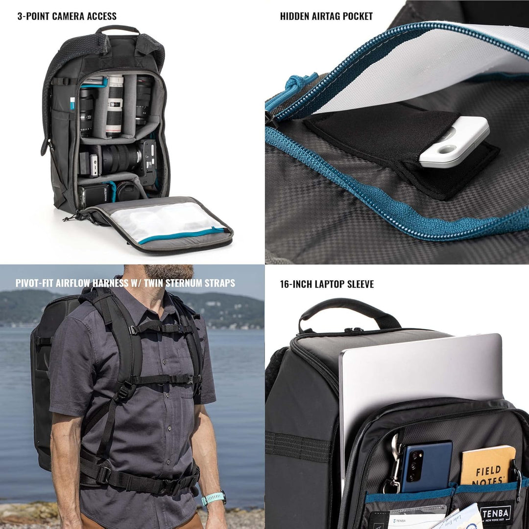 Tenba Unisex Axis V2 24l Schwarz Gepäck-Handgepäck, Backpack 24L Backpack V2 Schwarz, 24L Backpack V
