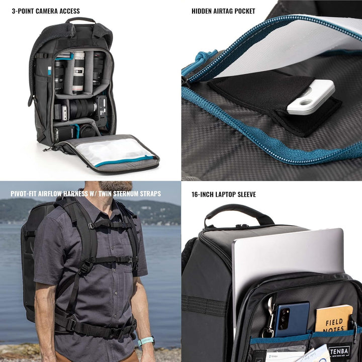 Tenba Unisex Axis V2 24l Schwarz Gepäck-Handgepäck, Backpack 24L Backpack V2 Schwarz, 24L Backpack V