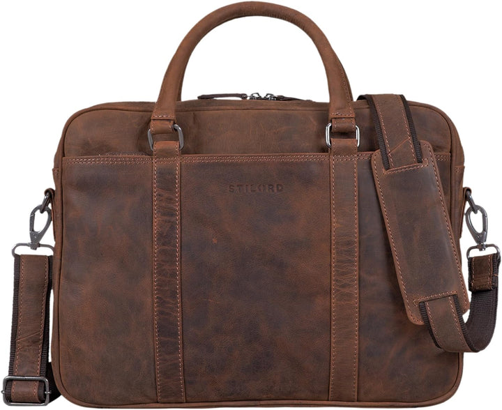 STILORD 'Dante' Business-Tasche Leder gross elegante Aktentasche Umhängetasche Laptoptasche 15.6 Zol