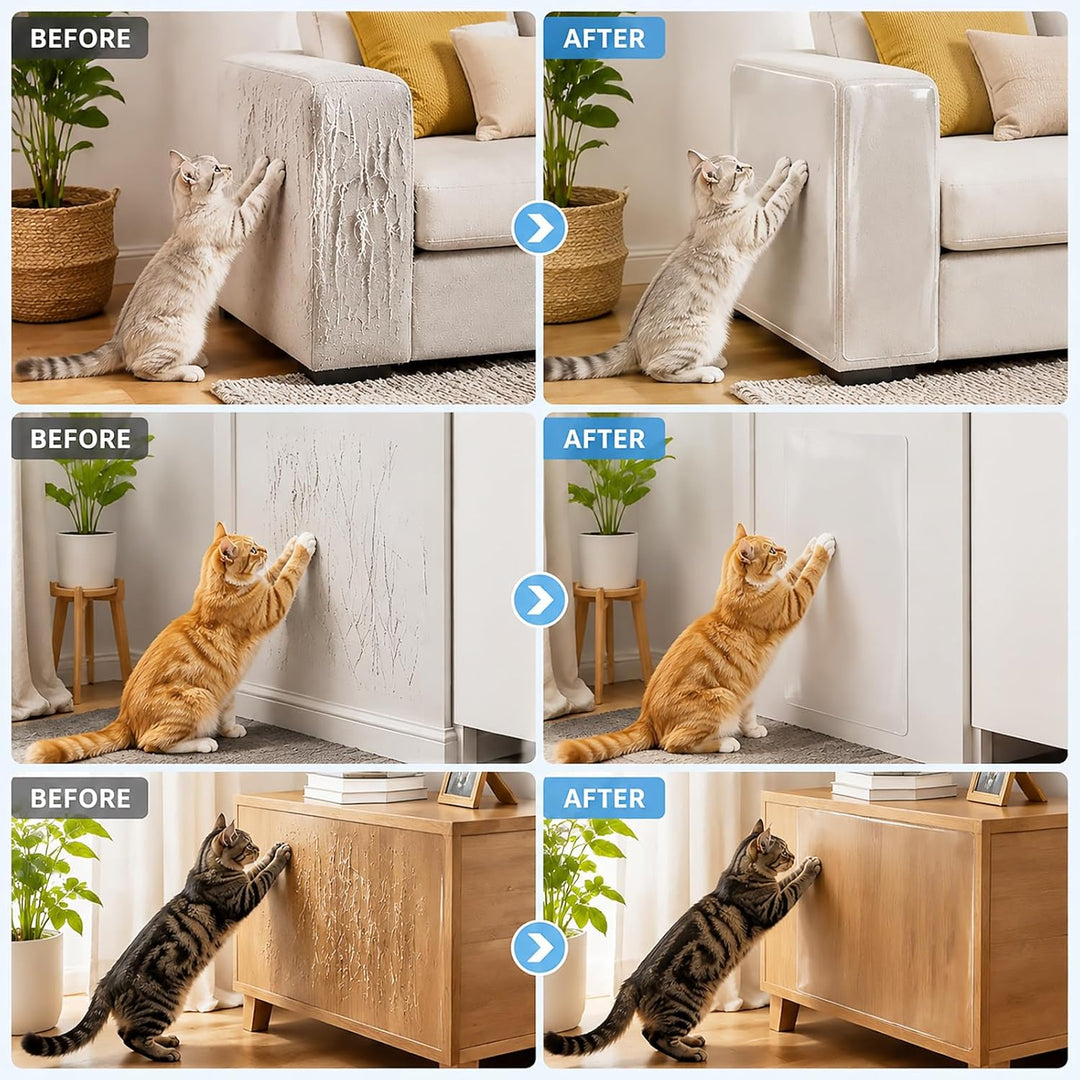 Kratzschutzfolie Selbstklebend 30cm x 5M, Schutz für Sofa & Möbel, Kratzschutzfolie Katze, Flexibel