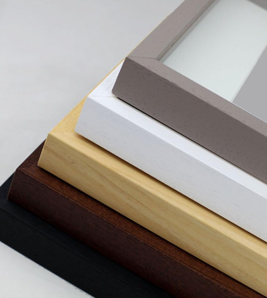 KM Foto 3D Objektrahmen Holz Bilderrahmen Shirt Trikot Rahmen Collage Wanddeko Poster S223: Farbe: S