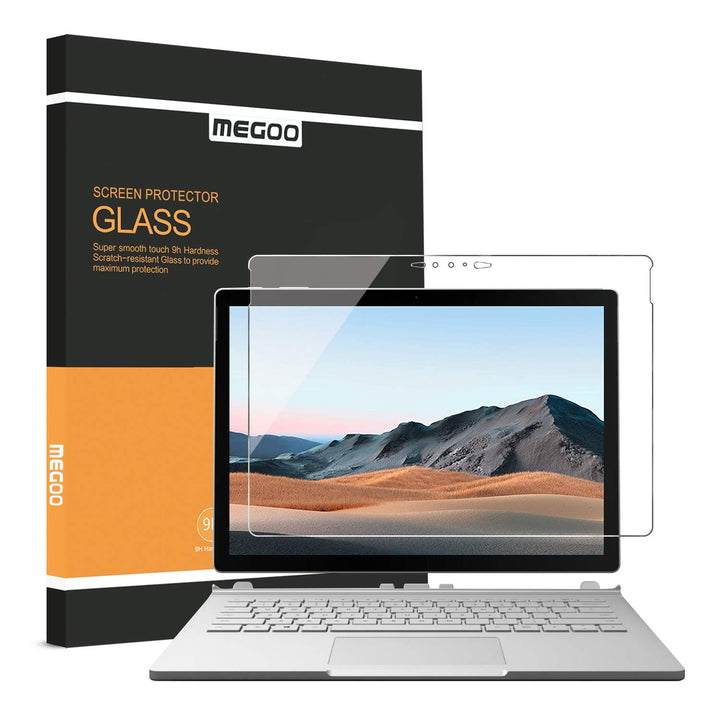 MEGOO Displayschutzfolie aus gehärtetem Glas für Surface Book 3, nur 2020 Version (13,5 Zoll), Härte