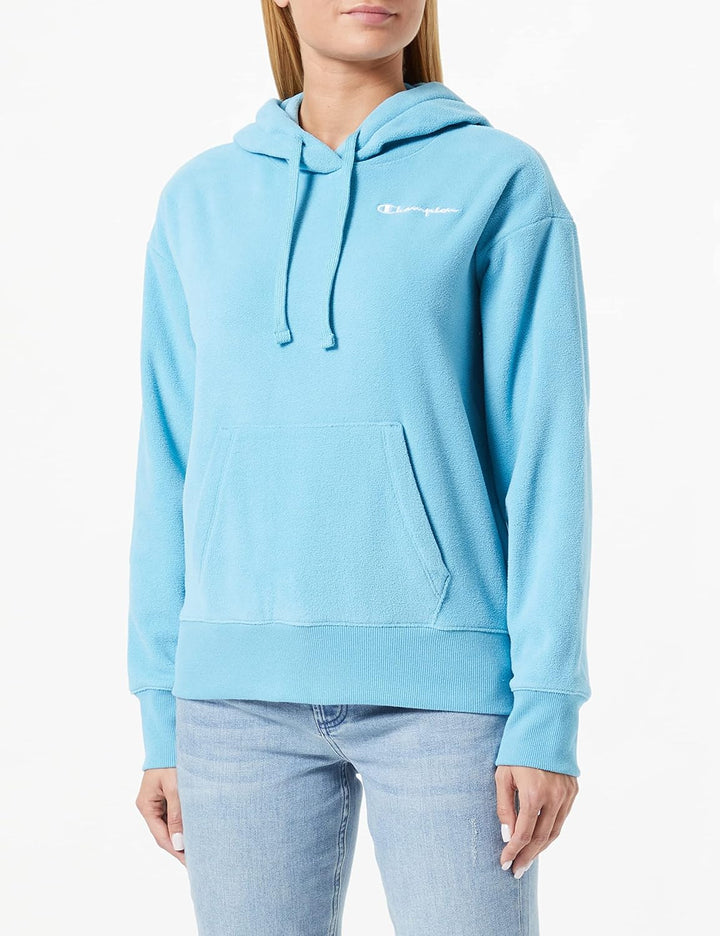 Champion Damen American Classics-Small Script Logo Polar Fleece Hooded Sweatshirt M Türkis, M Türkis
