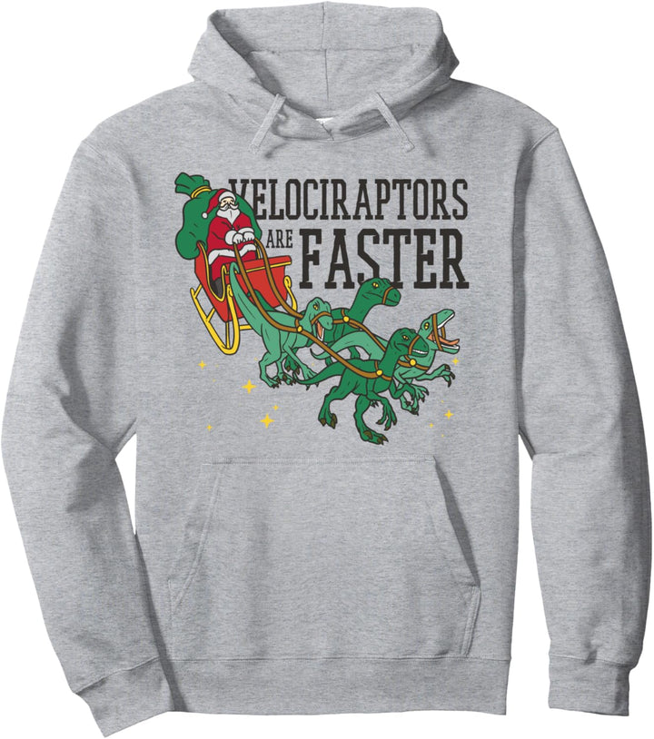 Weihnachtsmannschlitten Mit Velociraptoren Weihnachtsmann Pullover Hoodie